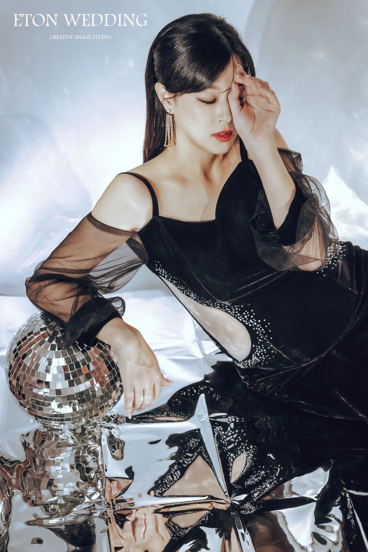 復古炫光風孕婦寫真,孕婦照,Disco孕婦攝影,孕婦禮服